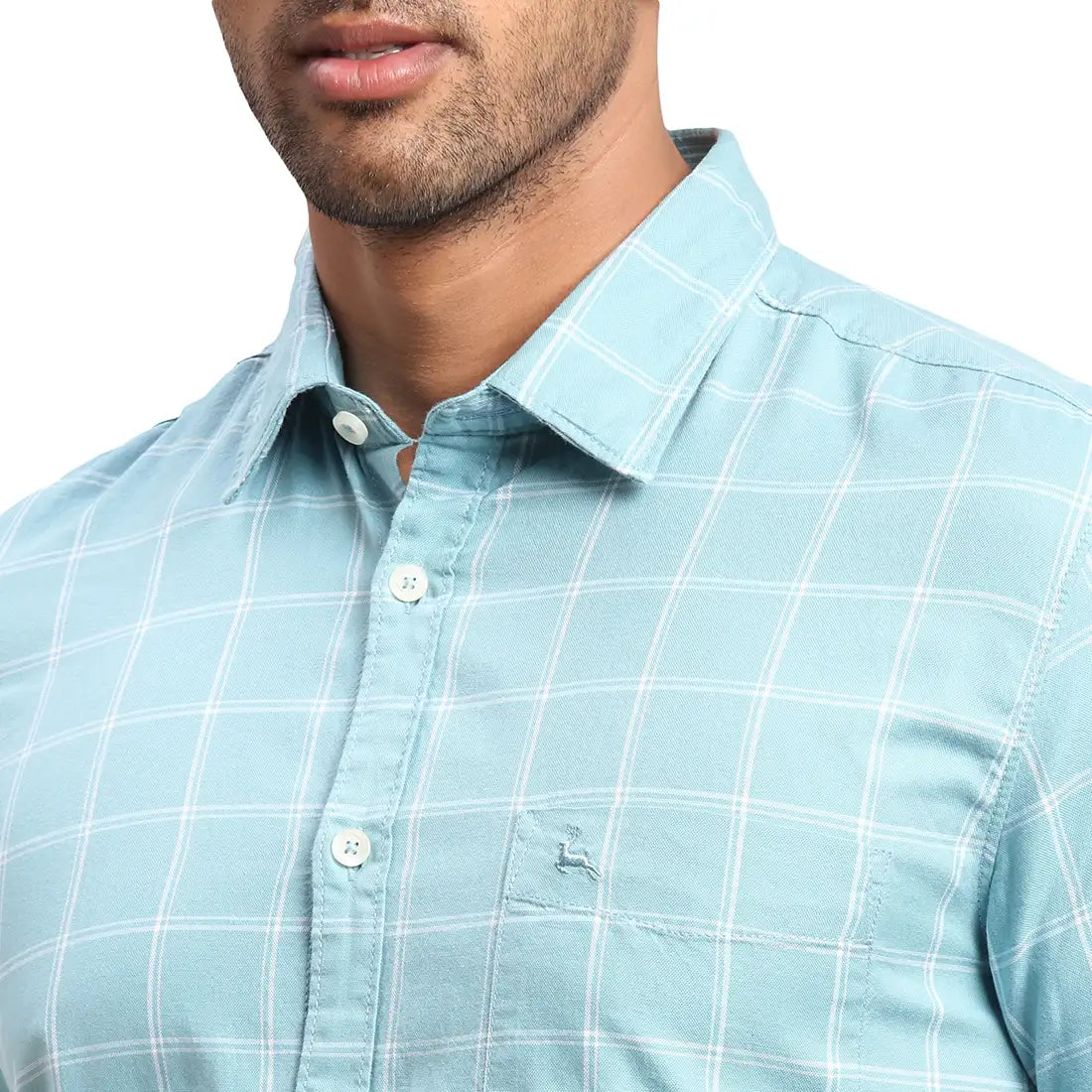 Men Slim Fit Dark Blue Shirt