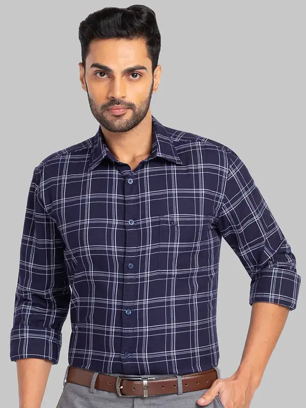 Men Slim Fit Blue Shirt