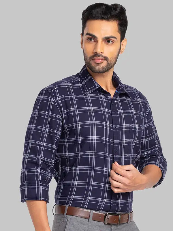 Men Slim Fit Blue Shirt