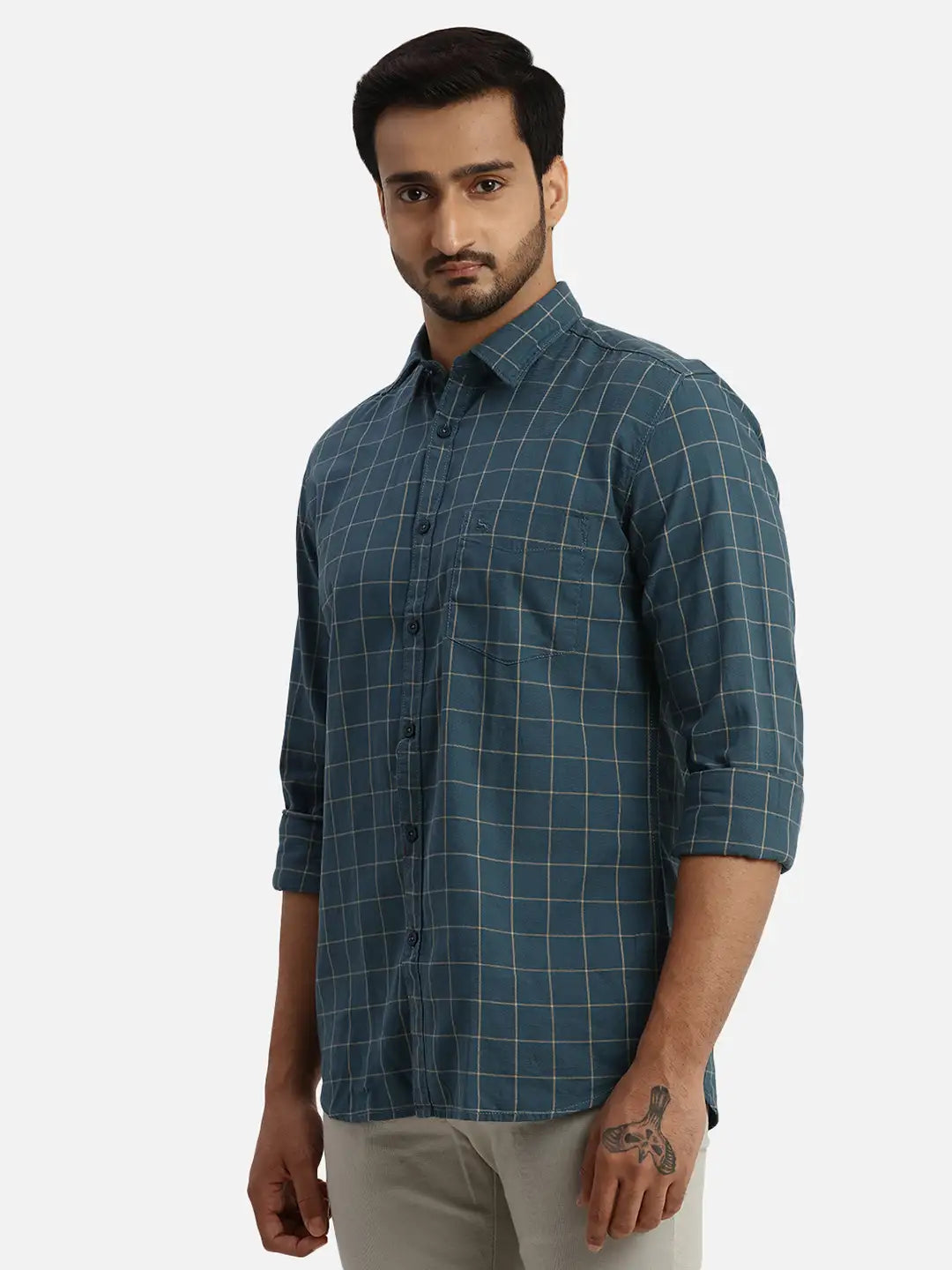 Men Slim Fit Red Shirt