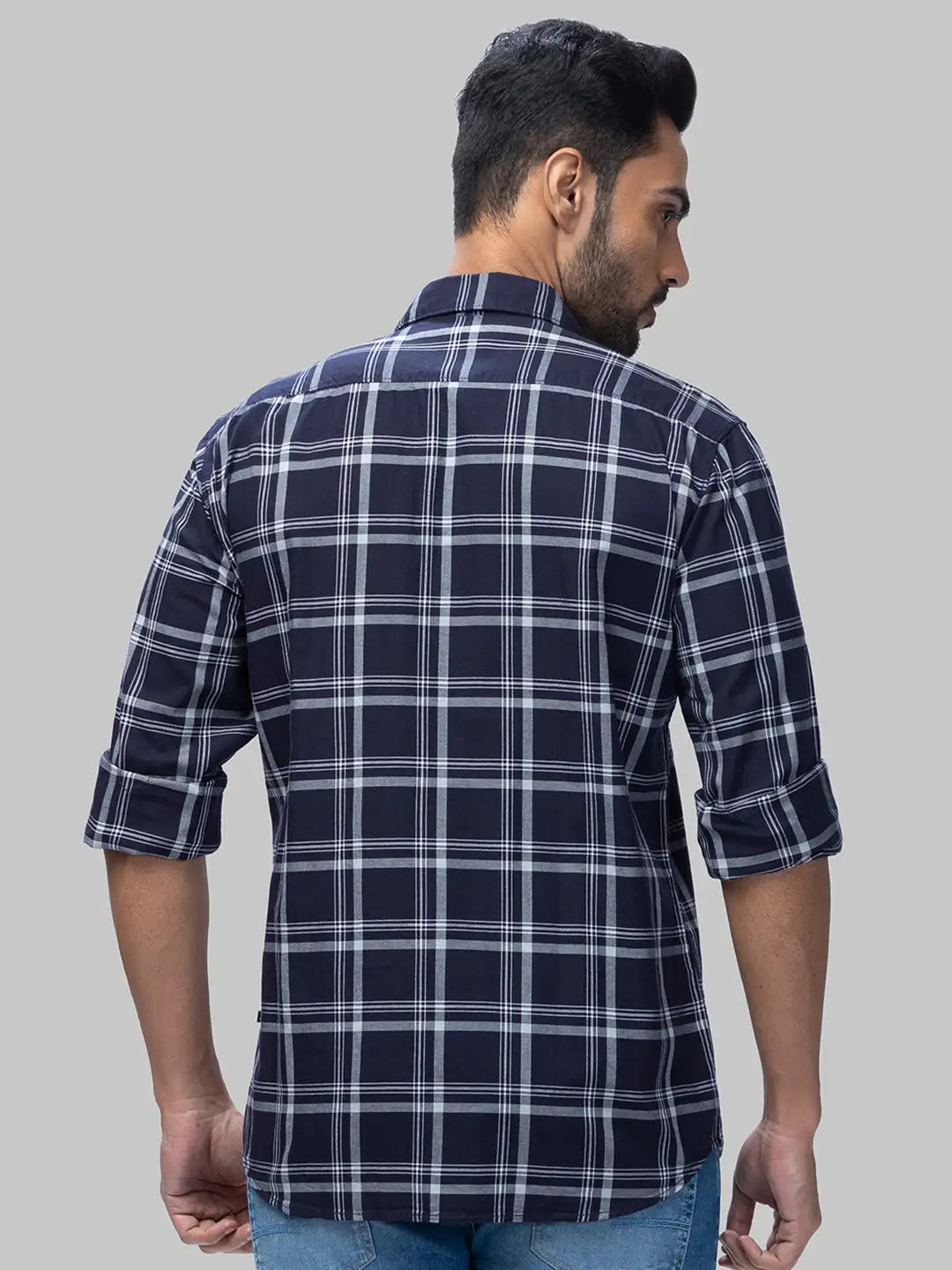 Men Slim Fit Dark Red Shirt