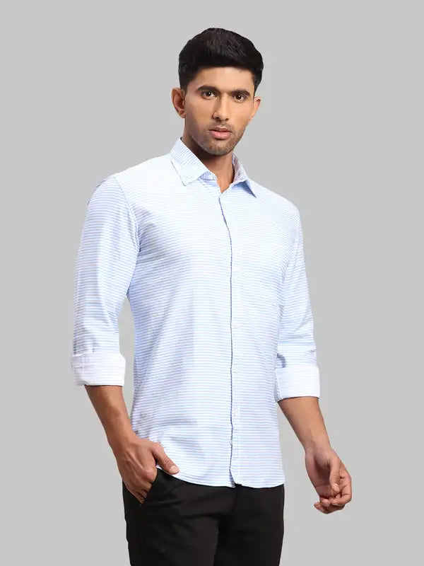 Men Slim Fit White Shirt