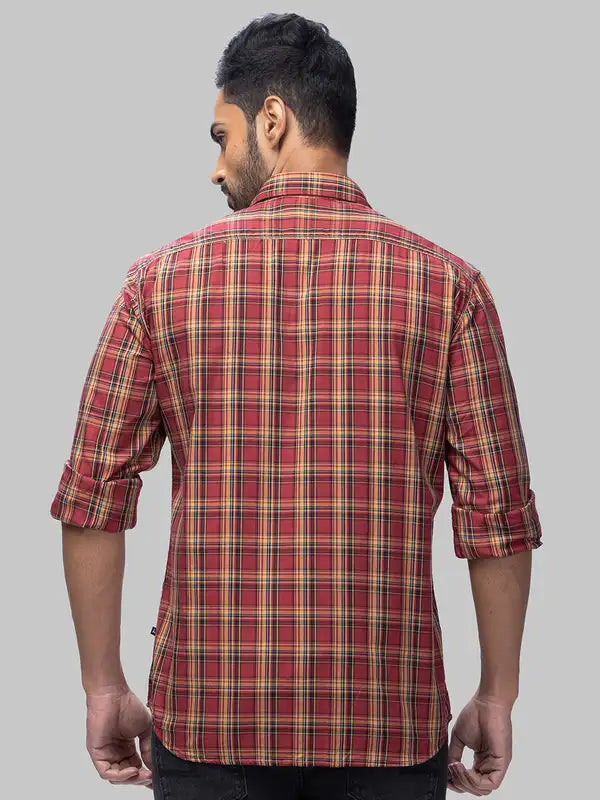 Men Slim Fit Red Shirt