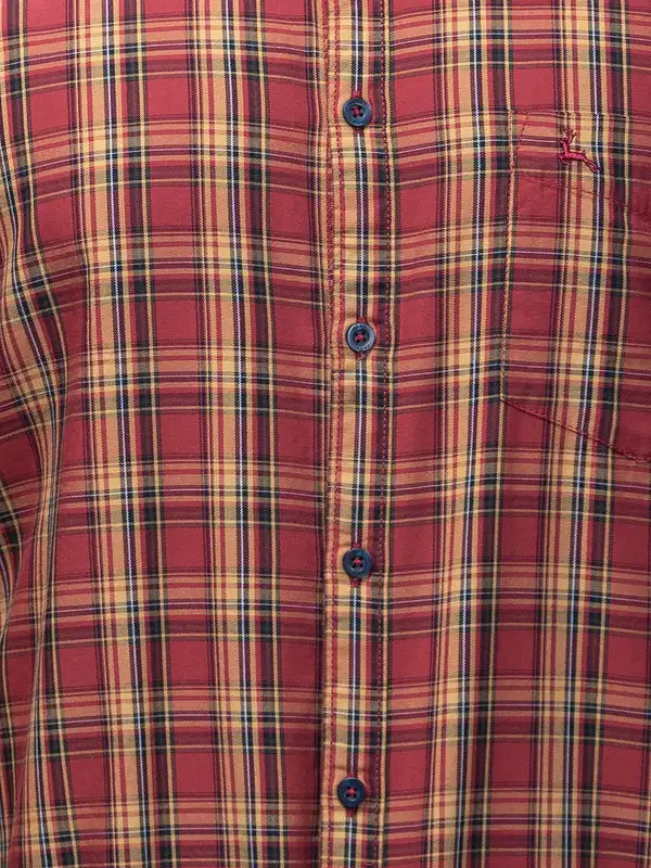 Men Slim Fit Red Shirt