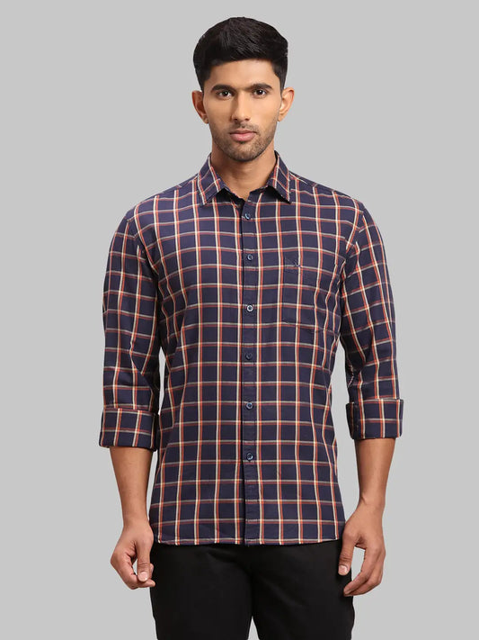 Men Slim Fit Dark Green Shirt