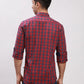 Parx Men Green Checks Slim Fit Cotton Full Sleeve Cut Away Collar Shirt
