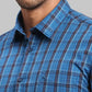 Men Slim Fit Blue Shirt