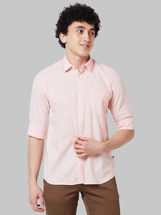 Men Slim Fit Green Shirt