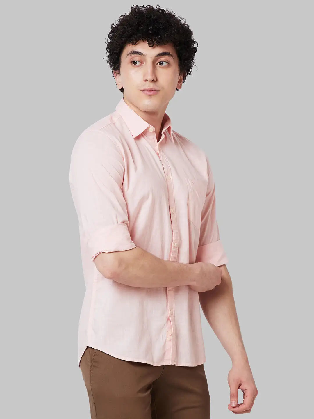 Men Slim Fit Green Shirt