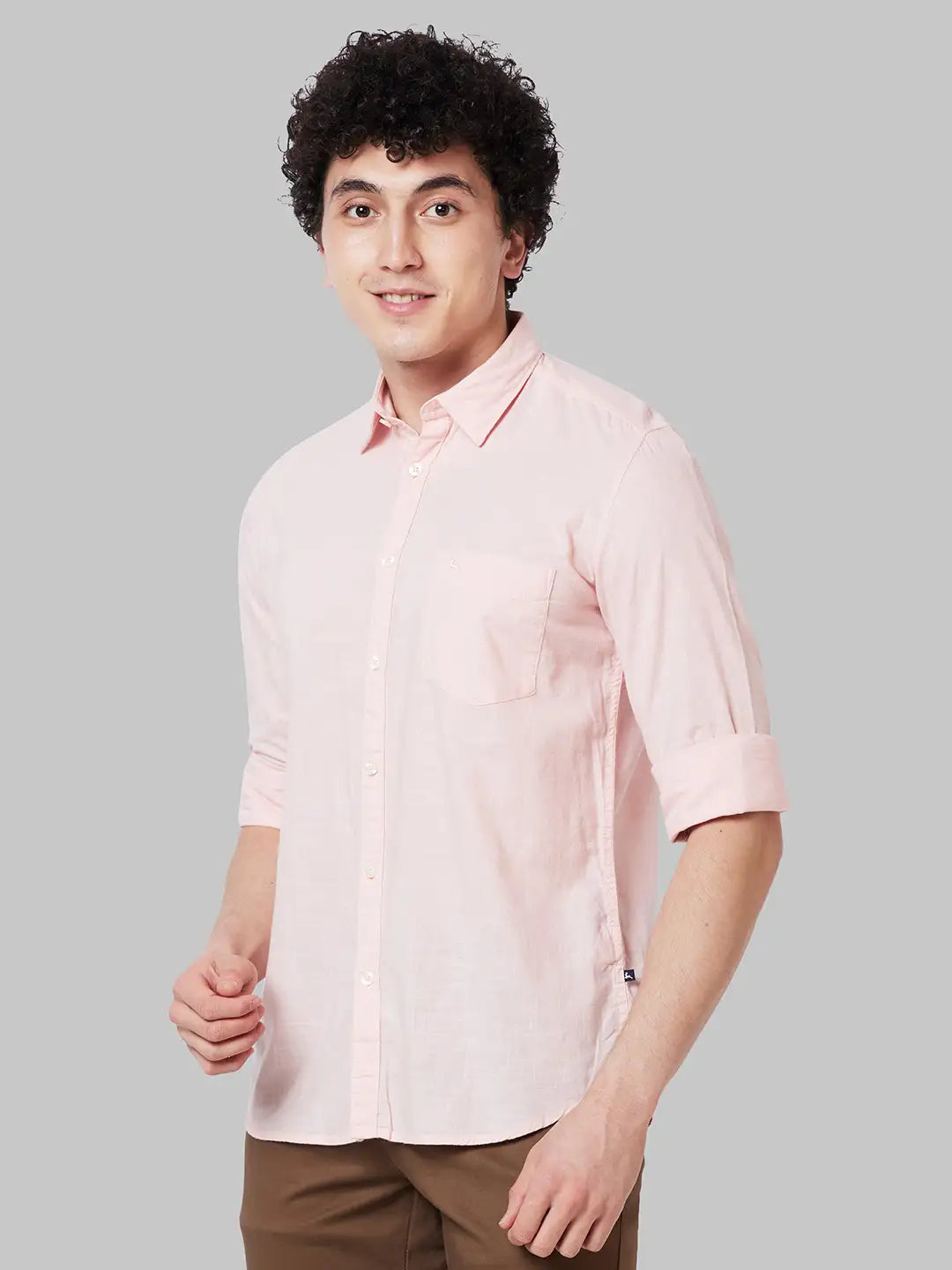 Men Slim Fit Green Shirt