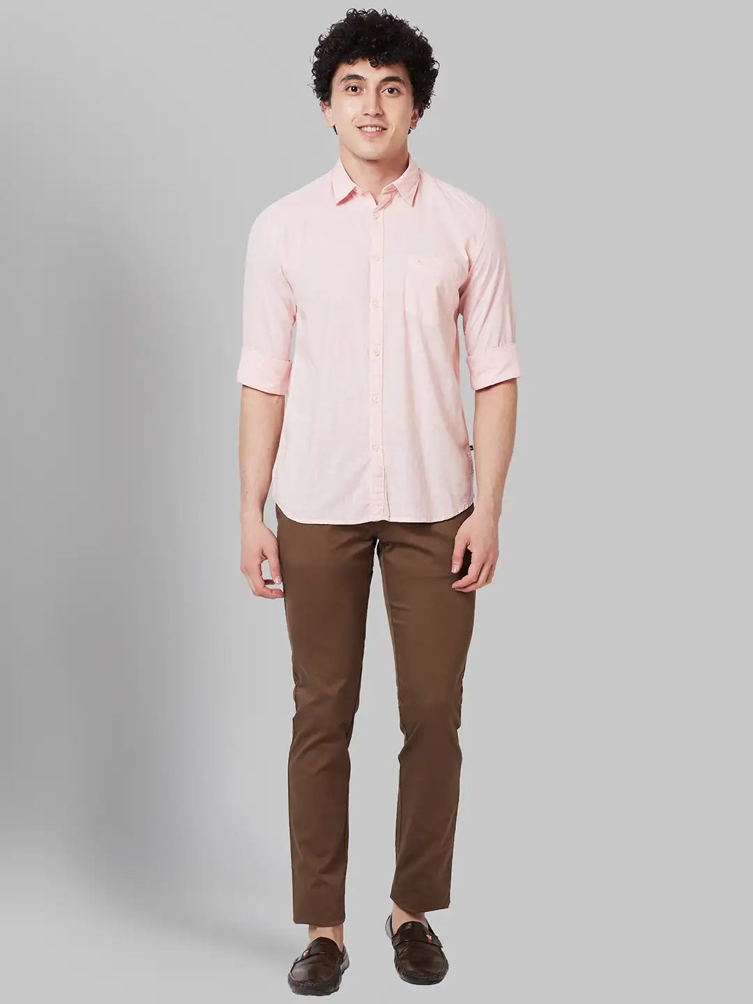 Men Slim Fit Green Shirt