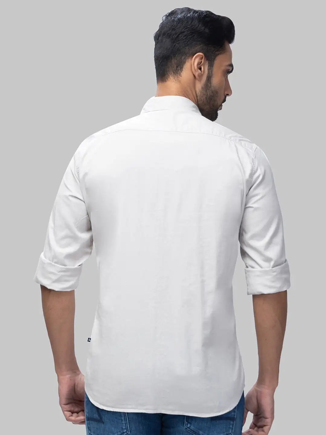 Men Slim Fit Medium Blue Shirt