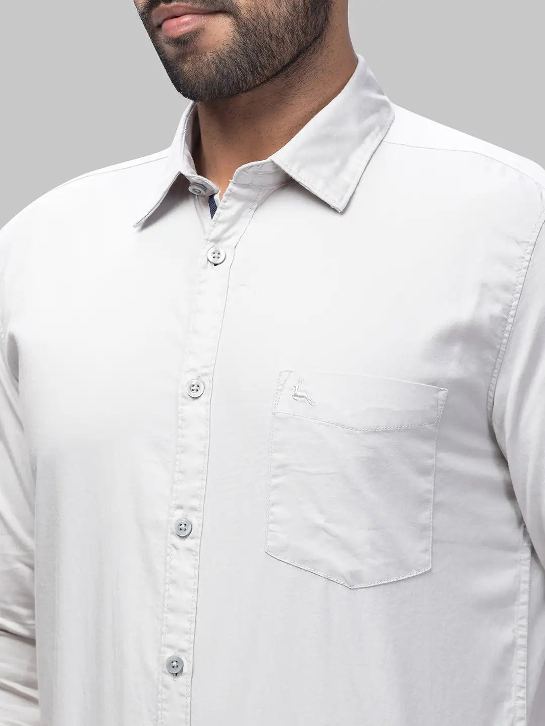 Men Slim Fit Medium Blue Shirt