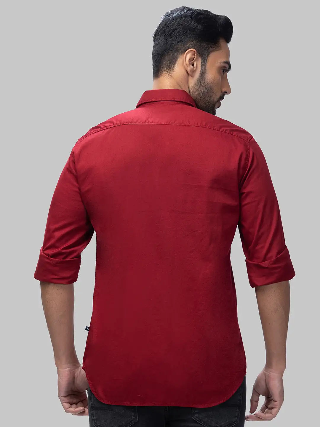 Men Blue Slim Fit Print  Cotton Full Sleeve Cutaway Collar Shirts