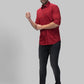 Men Blue Slim Fit Print  Cotton Full Sleeve Cutaway Collar Shirts
