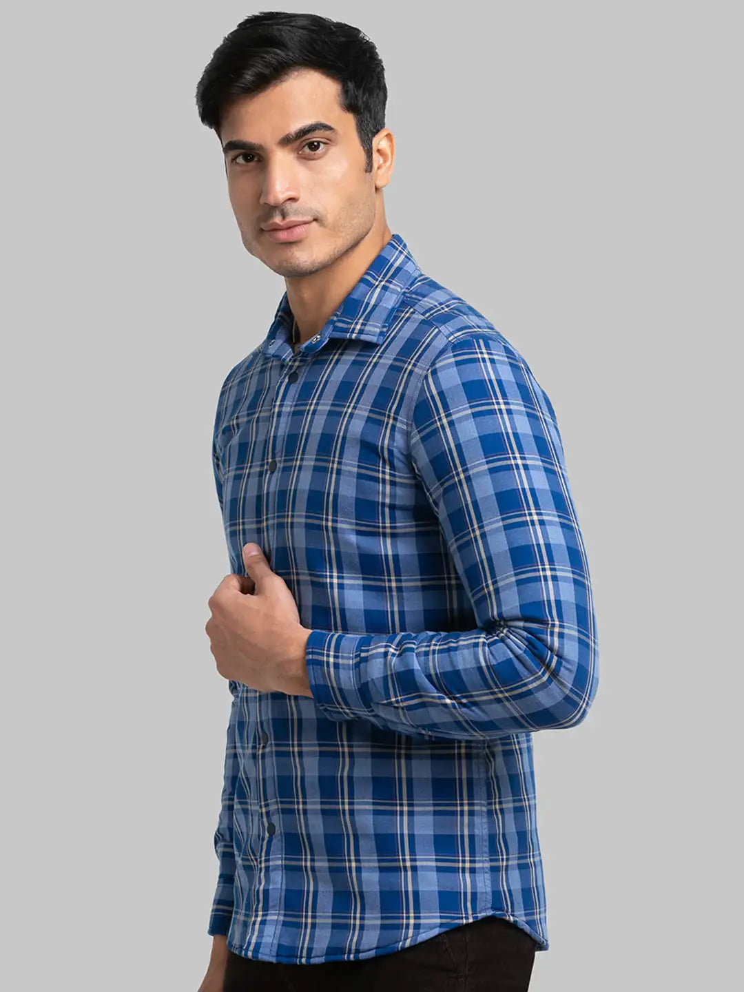 Men Slim Fit Green Shirt