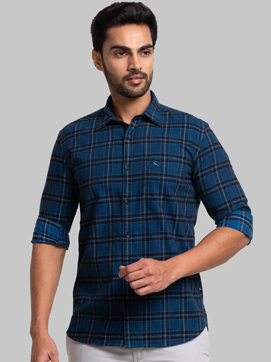 Men Slim Fit Maroon Shirt