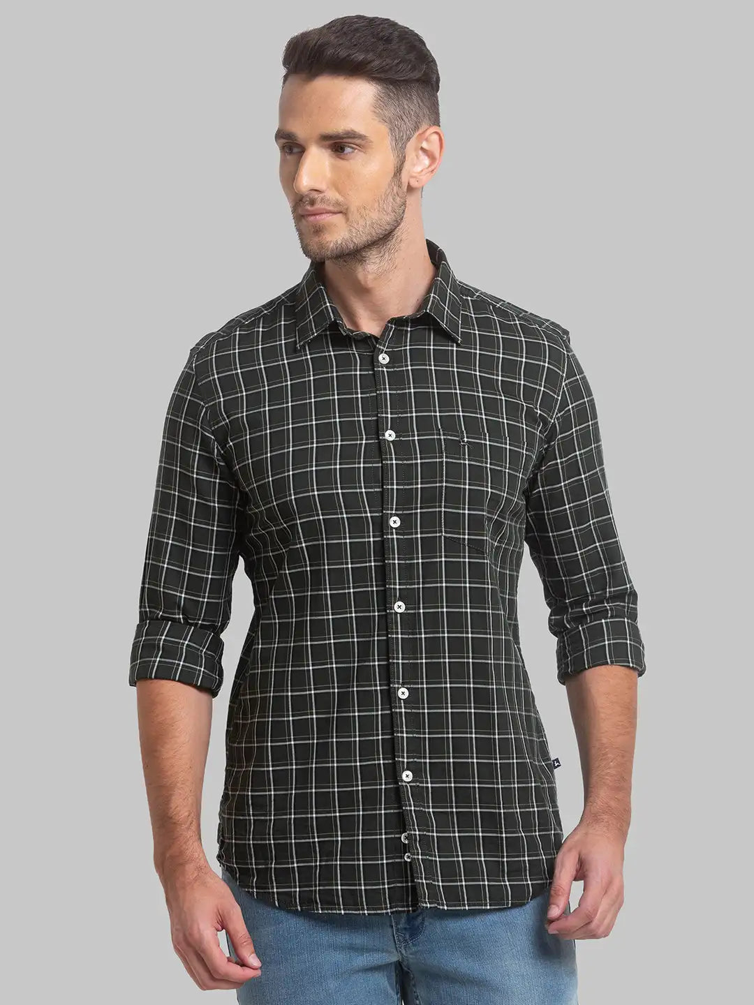 Men Slim Fit Maroon Shirt