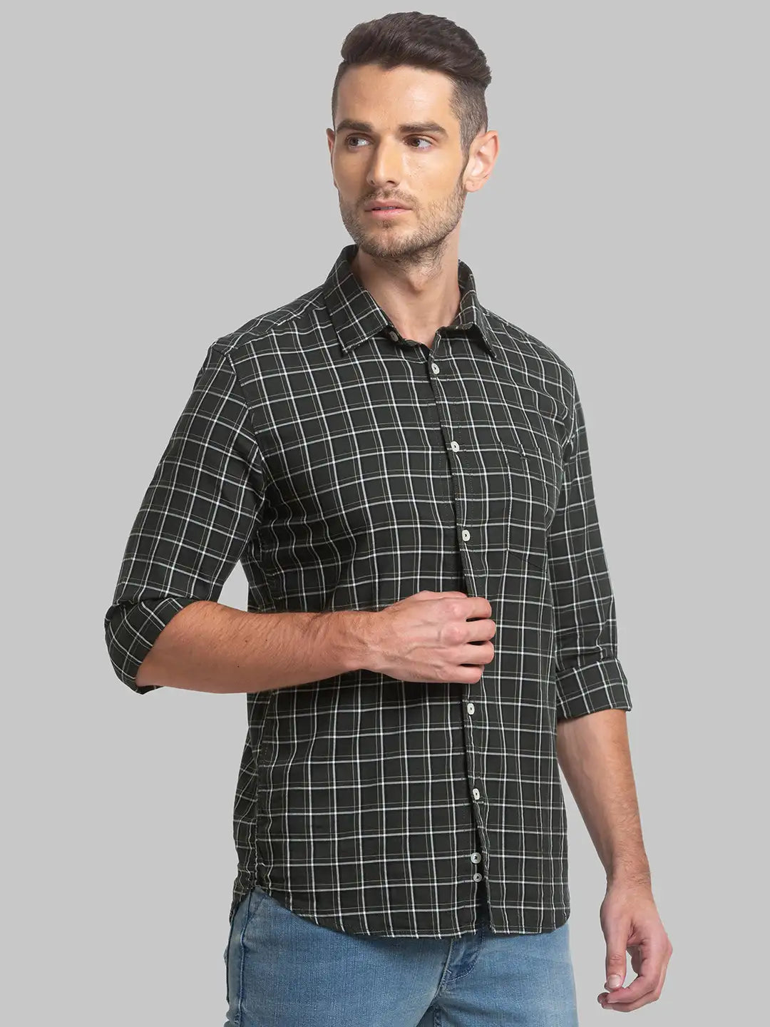 Men Slim Fit Maroon Shirt