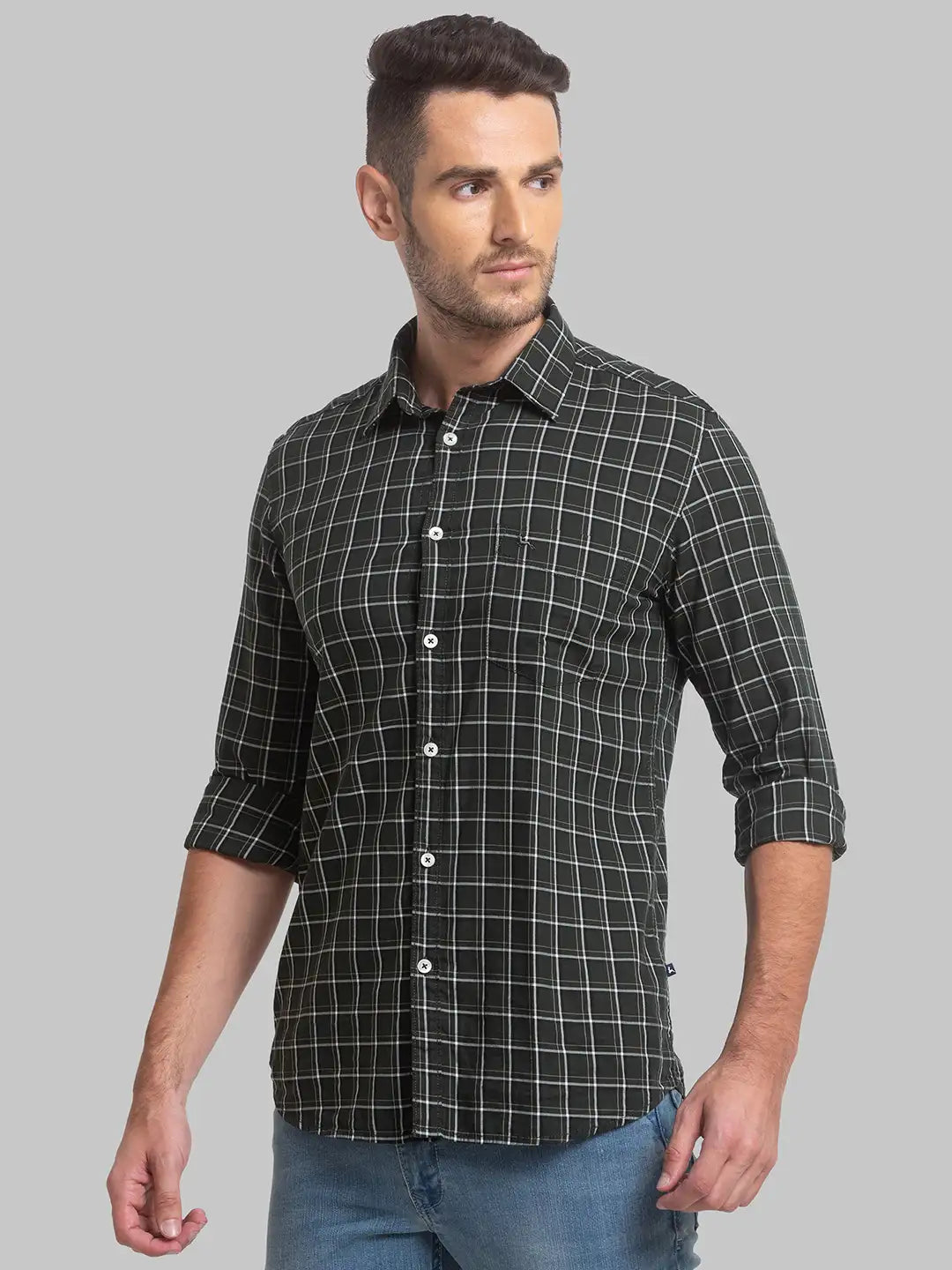 Men Slim Fit Maroon Shirt