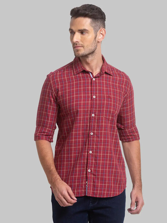 Men Slim Fit Blue Shirt