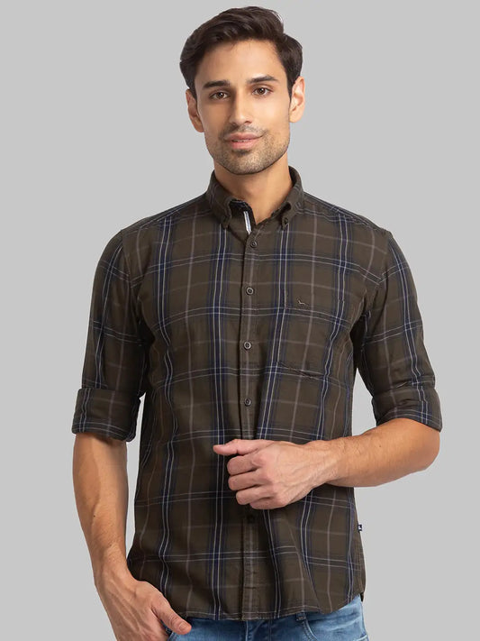 Men Slim Fit Blue Shirt