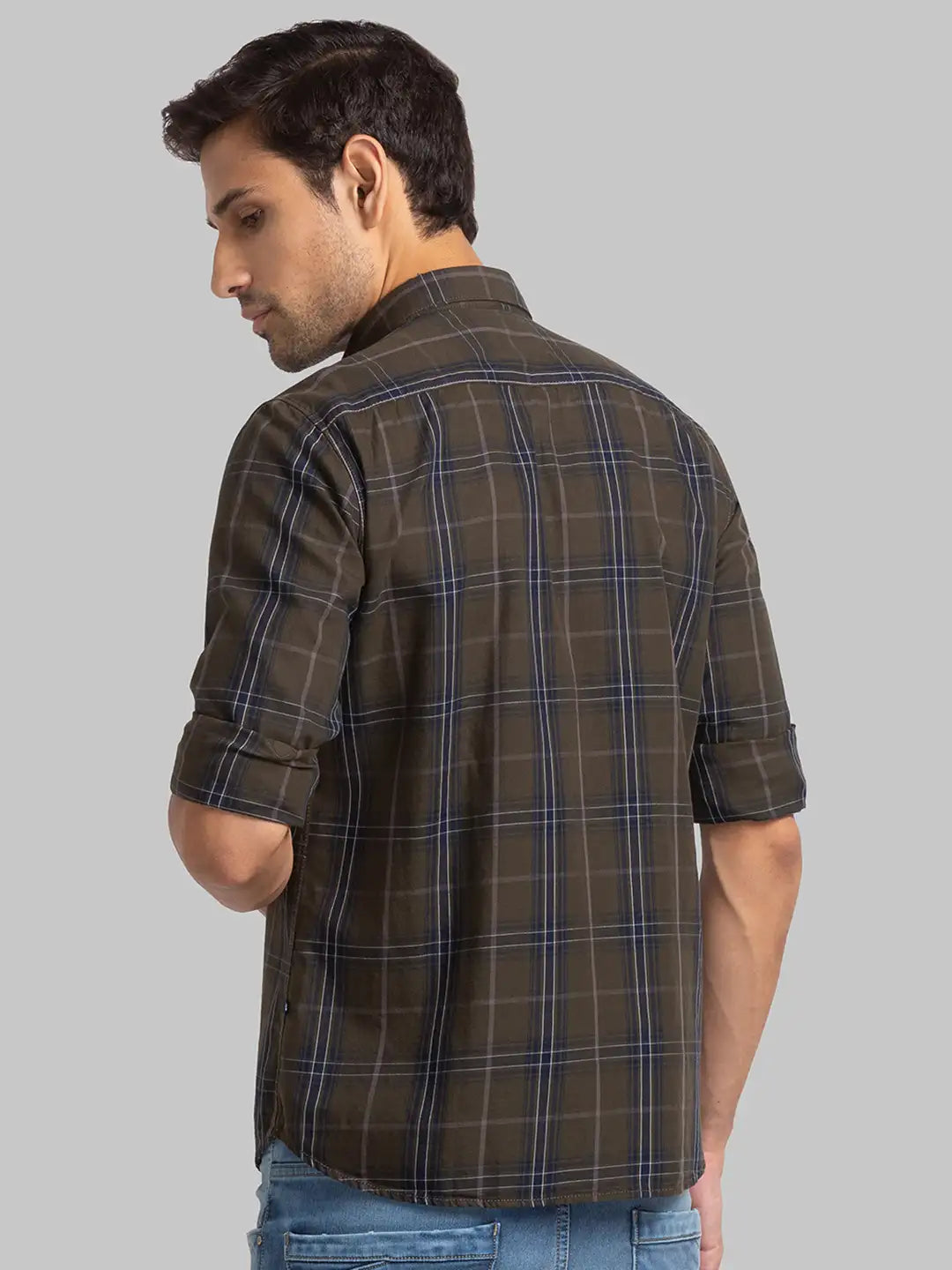 Men Slim Fit Blue Shirt