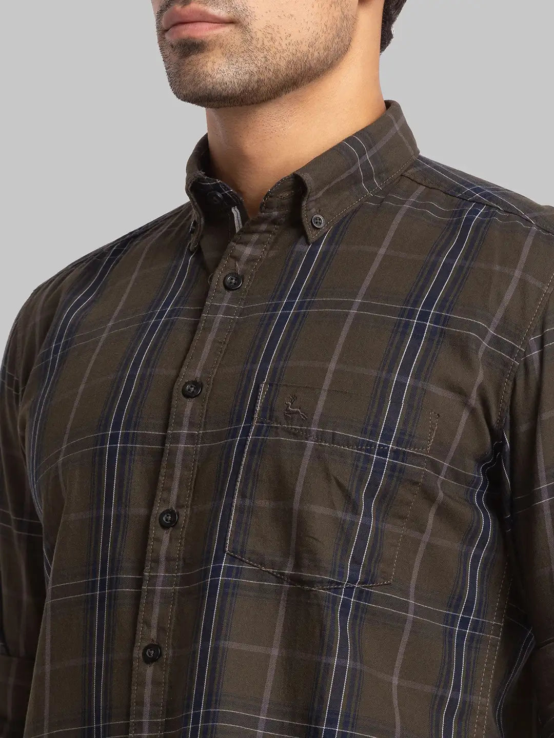 Men Slim Fit Blue Shirt
