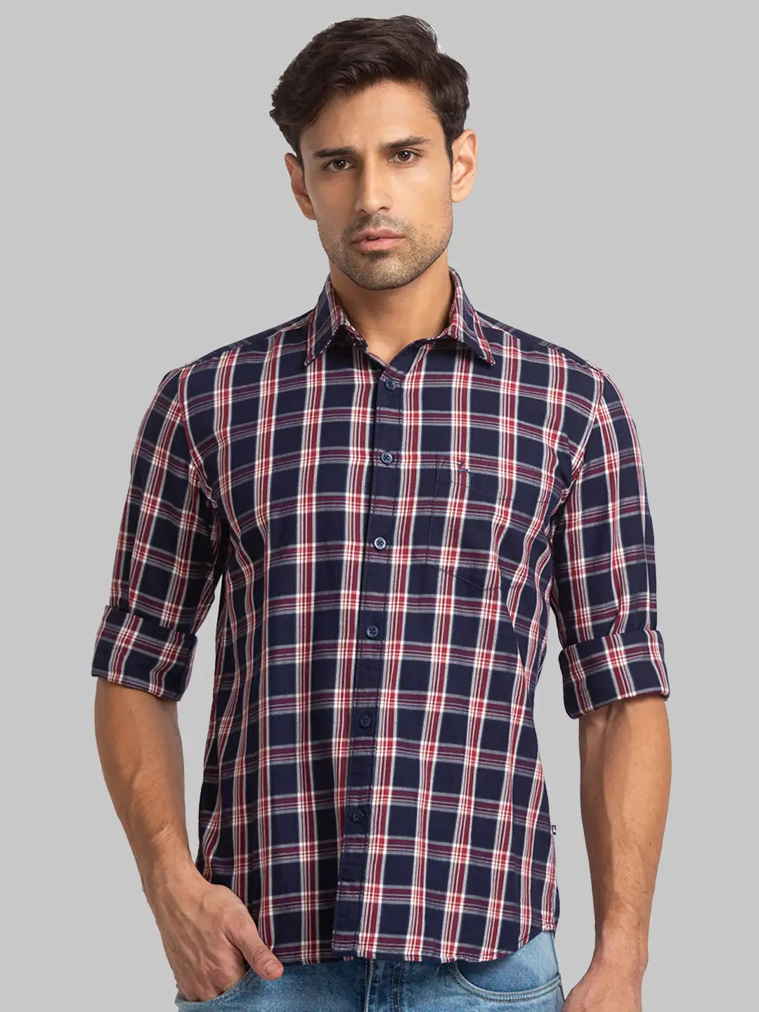 Men Slim Fit White Shirt