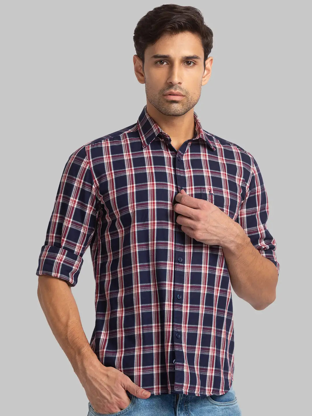 Men Slim Fit White Shirt
