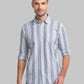 Men Slim Fit Light Grey Shirt