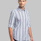 Men Slim Fit Light Grey Shirt