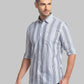Men Slim Fit Light Grey Shirt
