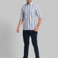Men Slim Fit Light Grey Shirt
