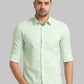 Men Slim Fit Light Green Shirt