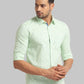 Men Slim Fit Light Green Shirt