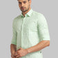 Men Slim Fit Light Green Shirt