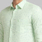 Men Slim Fit Light Green Shirt