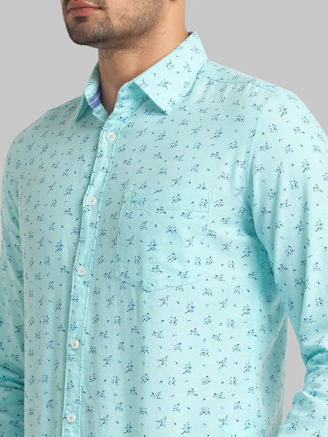 Men Slim Fit Light Pink Shirt