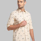 Men Slim Fit Light Green Shirt