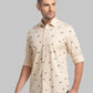 Men Slim Fit Light Green Shirt