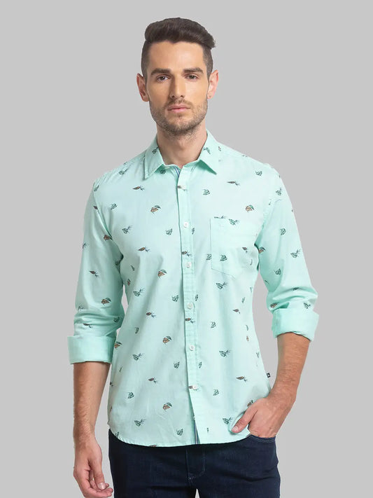 Men Slim Fit Fawn Shirt