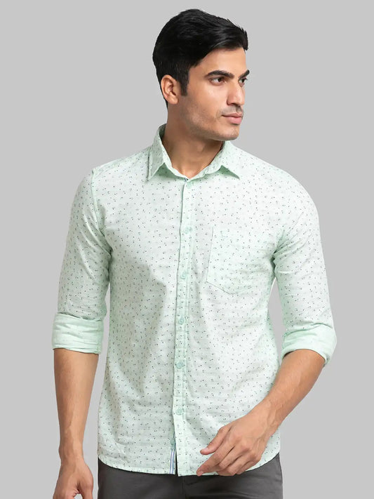 Men Slim Fit Light Pink Shirt