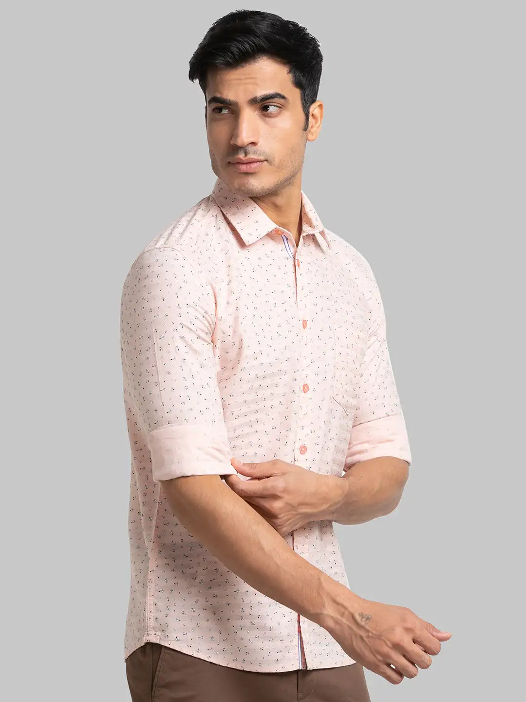 Men Slim Fit Light Blue Shirt