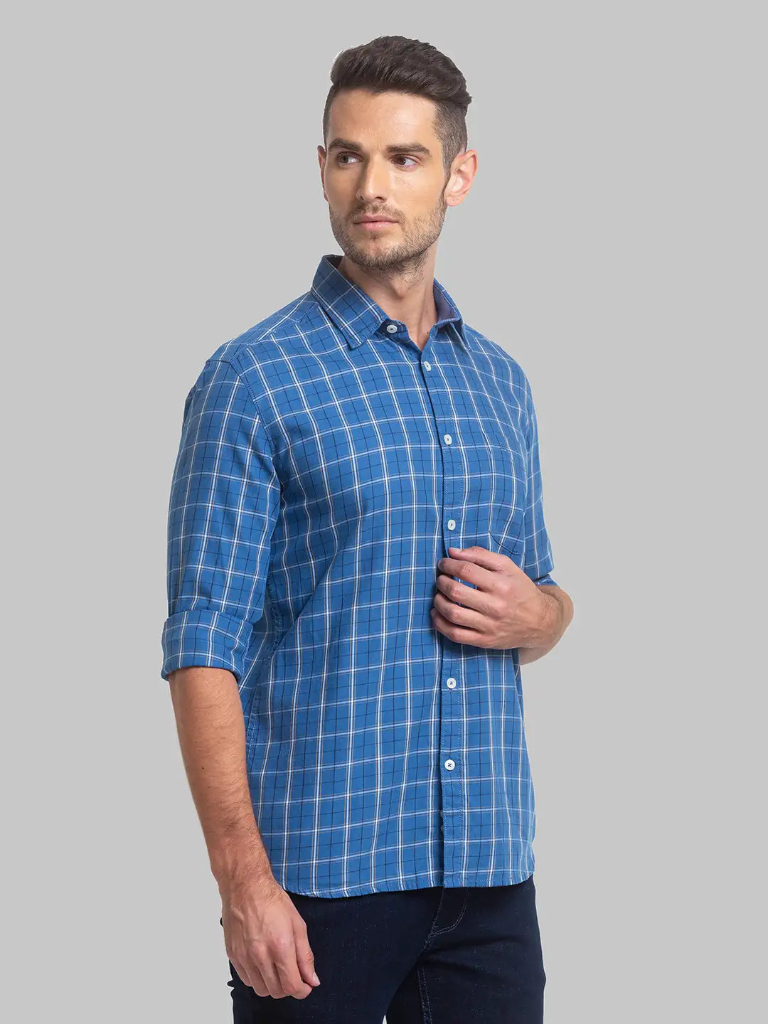 Men Slim Fit White Shirt
