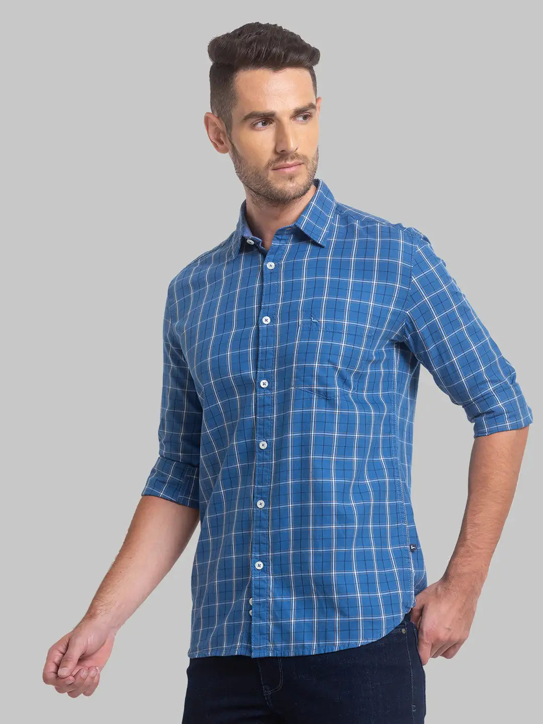 Men Slim Fit White Shirt