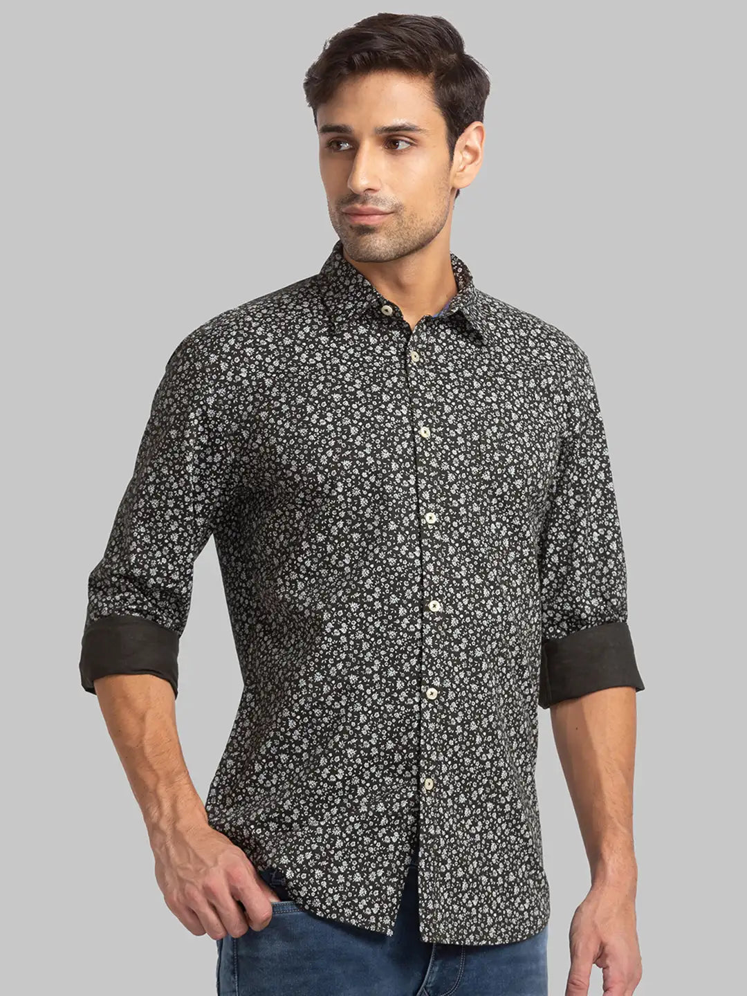 Men Slim Fit Blue Shirt