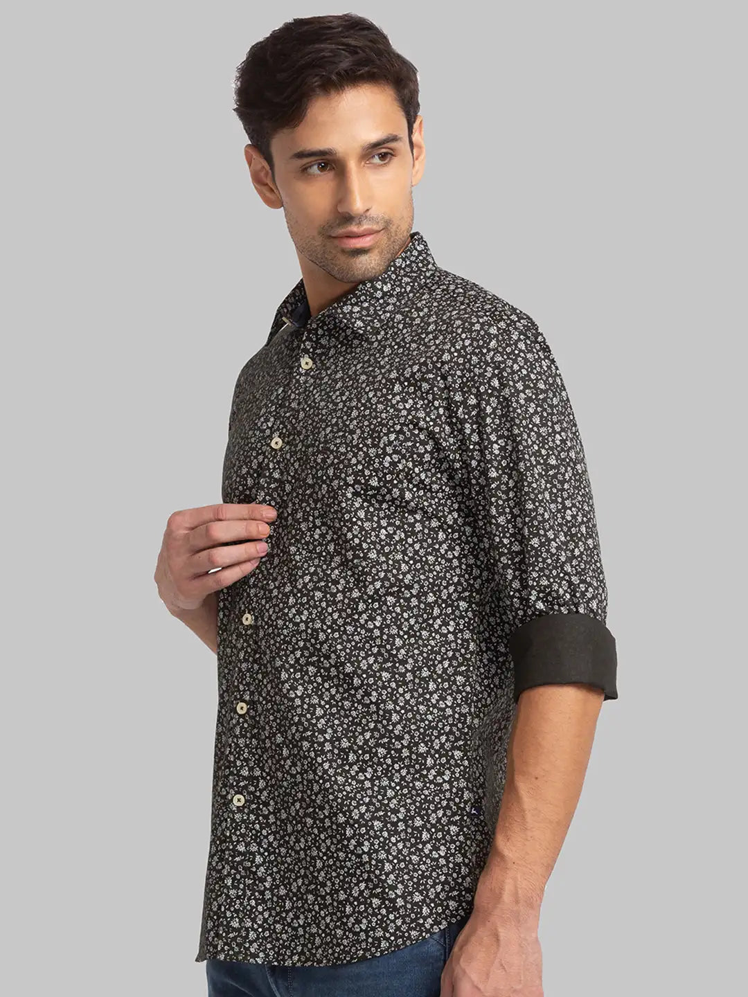 Men Slim Fit Blue Shirt