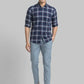 Men Slim Fit Green Shirt