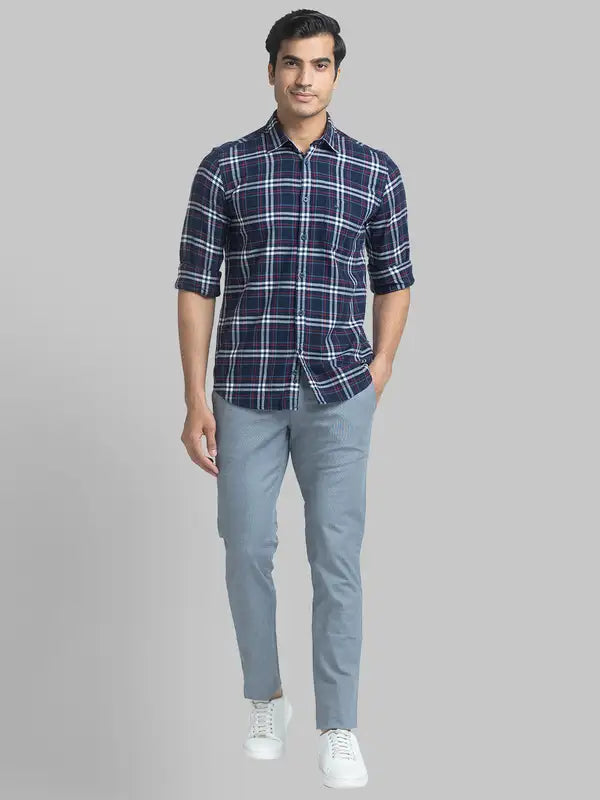 Men Slim Fit Green Shirt